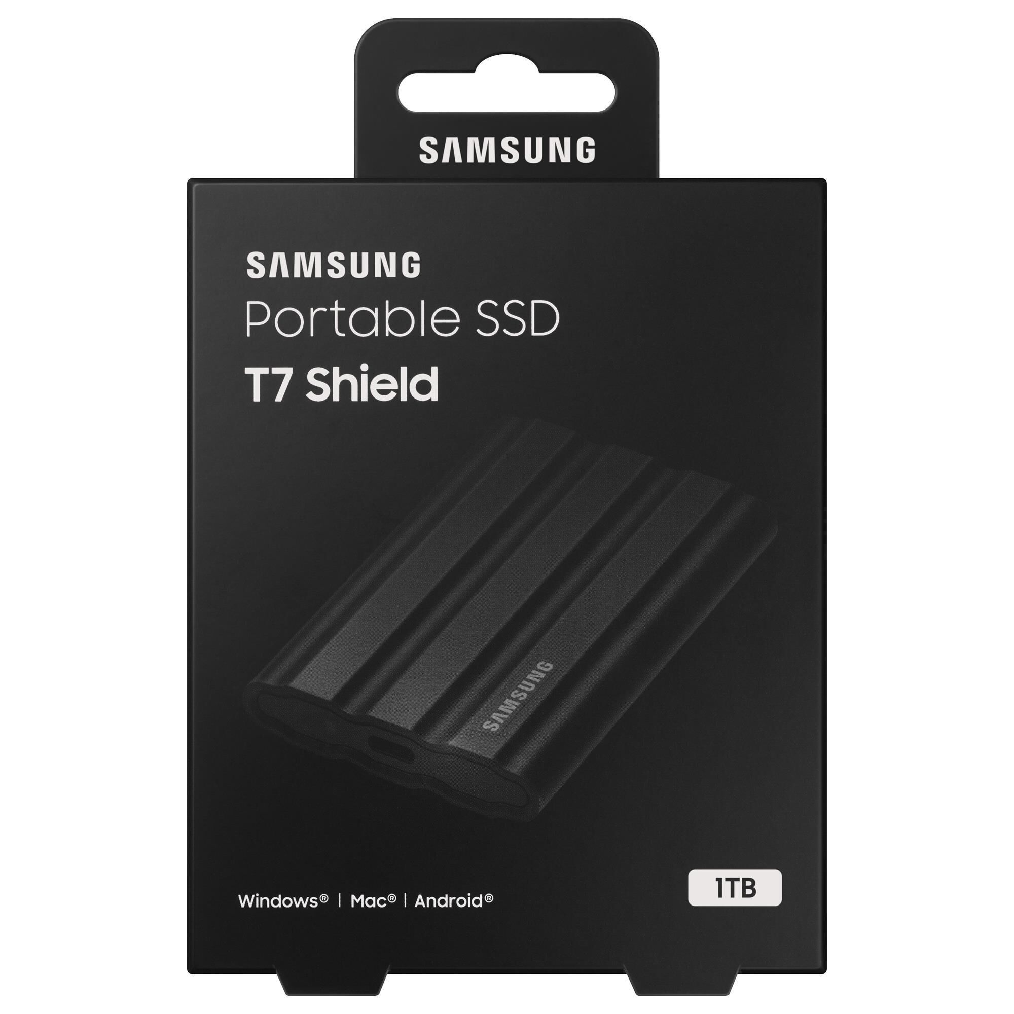 Samsung 1TB T7 Shield Portable External SSD in Black