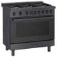 Bosch 36" Freestanding Dual Fuel Range in Black Stainless Steel, , large