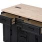 HOMLUX 56.5"" Kitchen Island with Drop Leaf in Black and Natural, , large