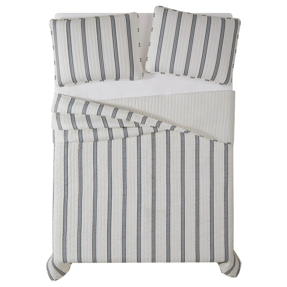 Pem America Truly Soft Millennial 2-Piece Twin XL Quilt Set in Ivory and Black, , large