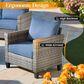 HOMLUX 10-Piece Patio Seating Bundle in Denim Blue, , large