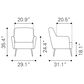 Zuo Modern Tasmania Accent Chair in Gray and Black, , large
