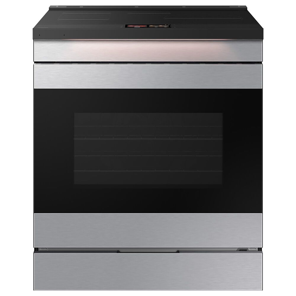 Samsung Bespoke Bespoke 6.3 Cu. Ft. Smart Slide-In Induction Range with AI Hub in Stainless Steel, , large