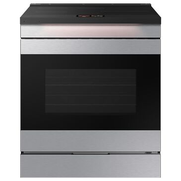 Samsung Bespoke Bespoke 6.3 Cu. Ft. Smart Slide-In Induction Range with AI Hub in Stainless Steel, , large