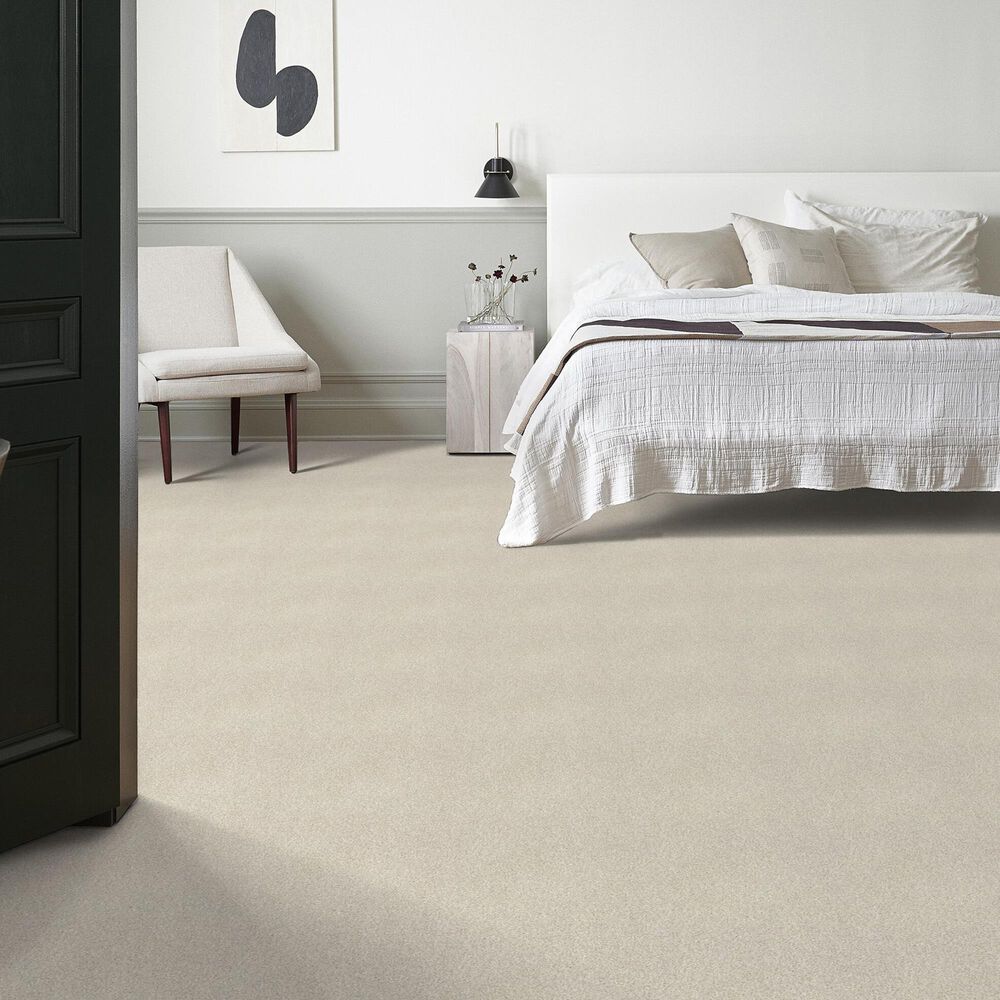 Shaw Tonal Comfort Blue Carpet in Homemade Ice Cream, , large