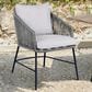 Blue River Ditas Outdoor Dining Chair with Grey Cushions in Black, , large