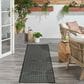 Nourison Horizon HOZ02 Black 2" x 6" Indoor/Outdoor Runner, , large