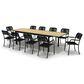 International Home Miami Hone 11-Piece Rectangular Extendable Patio Dining Set in Black and Light Brown, , large