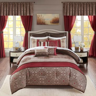 Hampton Park Delaney 24-Piece Queen Room in a Bag in Red, , large