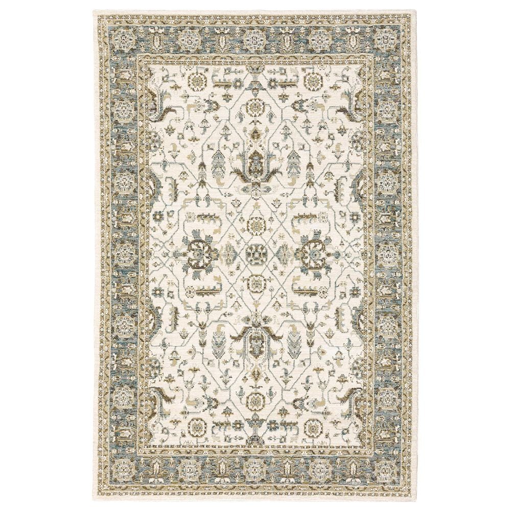Oriental Weavers Andorra Oriental 9537P 8"6" x 11"7" Ivory Area Rug, , large