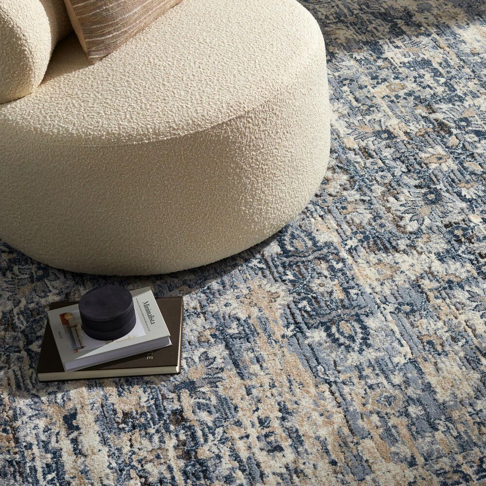 Surya Tuscany TUS-2320 Dark Blue, Denim, Tan, Charcoal, Light Gray and Cream 12&#39; x 15&#39; Area Rug, , large