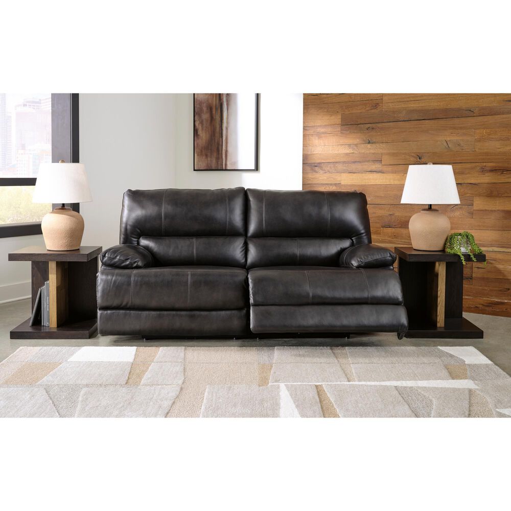 Ashley Mountainous Power Reclining Sofa with Adjustable Headrest in Eclipse, , large