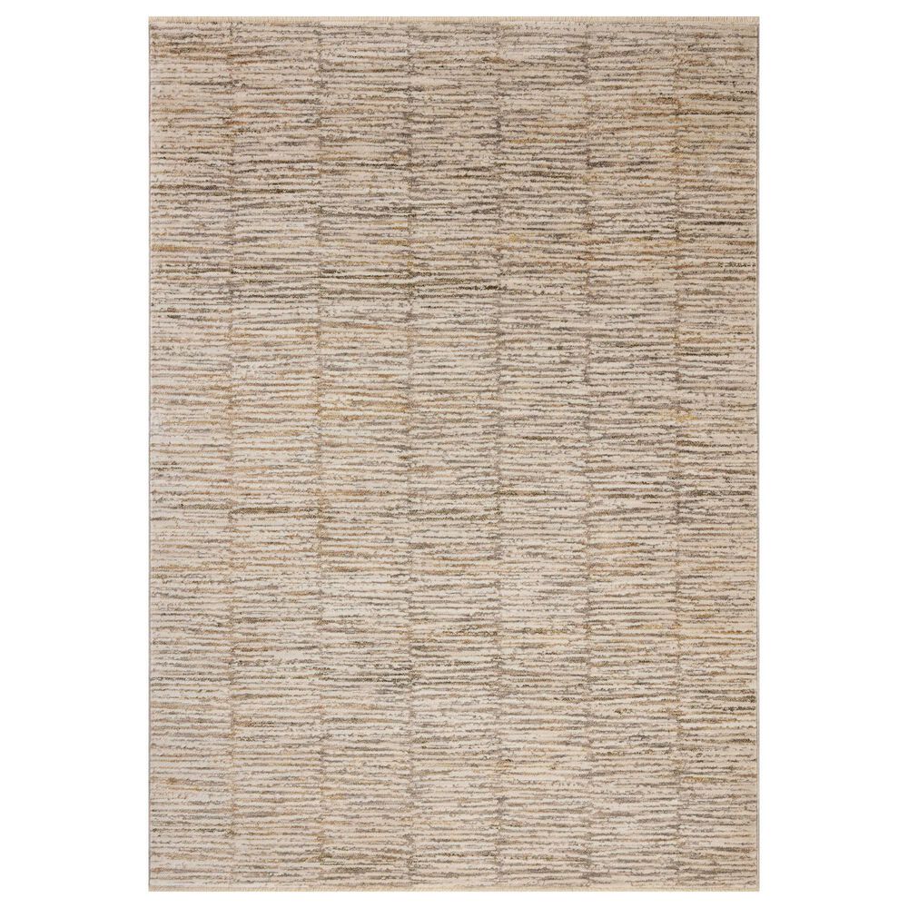 Loloi Nellie Beige and Fog 2" x 3" Area Rug, , large