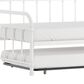 Richlands Furniture Twin Metal Slat Daybed and Trundle in White, , large