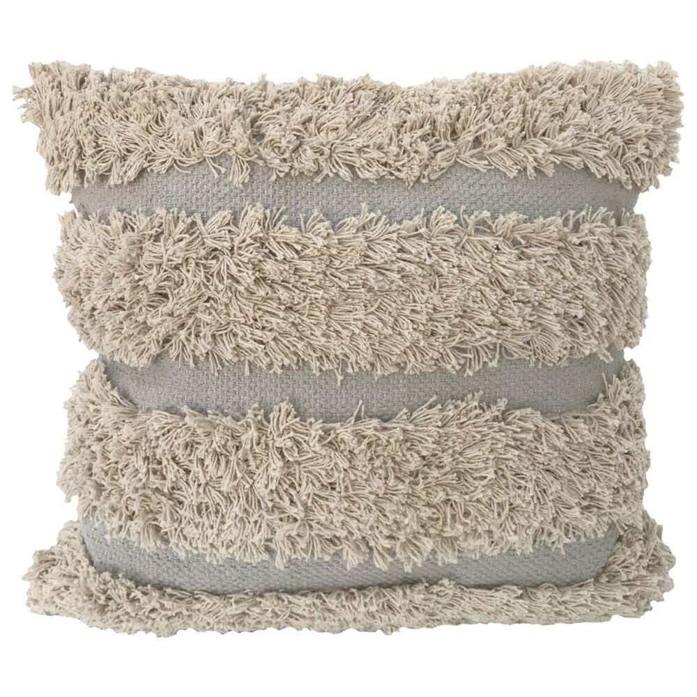 India House 83443 20" Square Throw Pillow in Steely, , large
