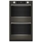 KitchenAid 2-Piece Kitchen Package with Black Ore 30" Smart Double Wall Oven and Stainless Steel 30" Gas Cooktop, , large