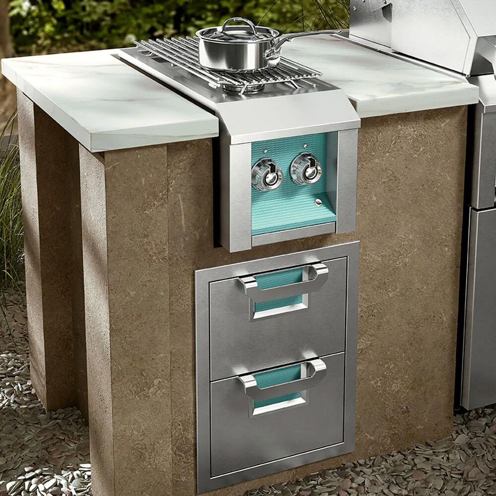 Hestan Aspire 12" Natural Gas Double Side Burner in Stainless Steel, , large
