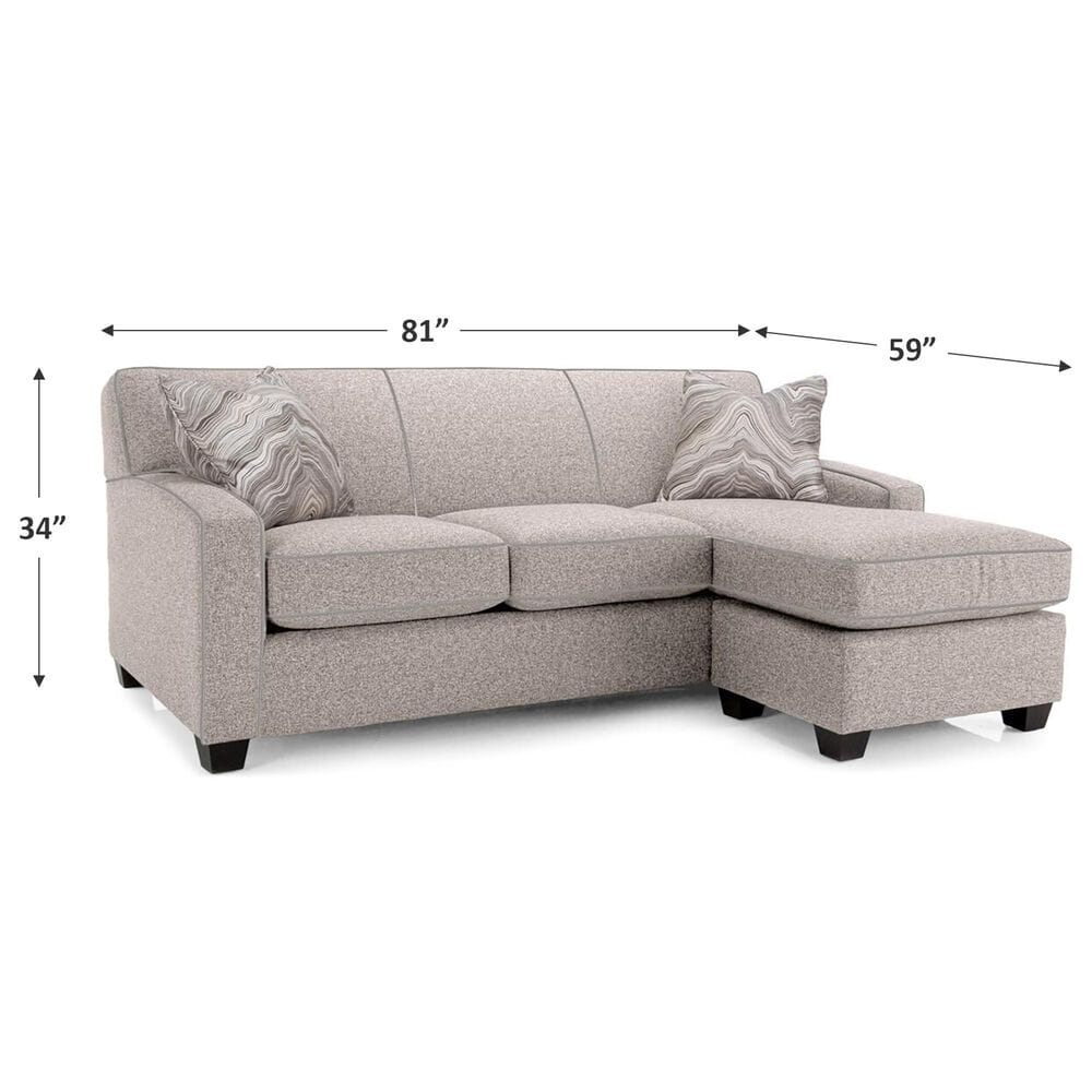 Northwestern St. Charles Right Facing Sofa with Chaise in Granite, , large