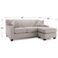 Northwestern St. Charles Right Facing Sofa with Chaise in Granite, , large