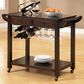 Furniture of America Mcrae Kitchen Cart in Dark Walnut, , large