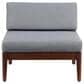 Linon Home Decor Summerlyn Patio Middle Chair with Walnut Frame in Grey, , large