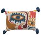 Teak Interiors 16" x 24" Abstract Face Lumbar Throw Pillow in Multicolor, , large