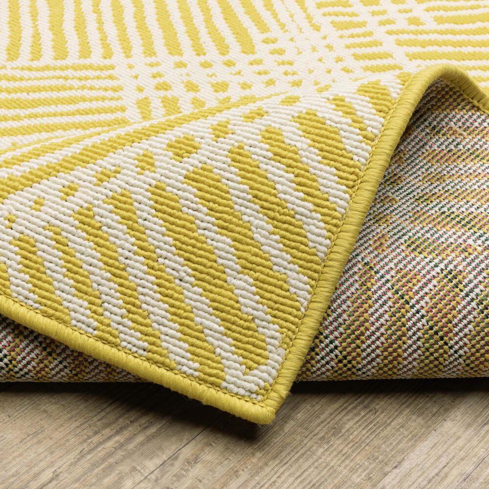Oriental Weavers Havana Yellow and Ivory 9'10" x 12'10" Indoor/Outdoor Area Rug, , large