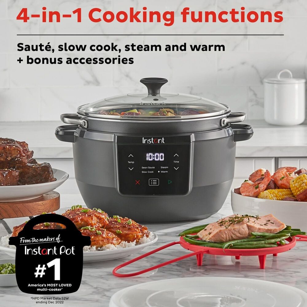 Instant Brands 7.5-Quart Superior Slow and Multifunctional Cooker in Black, , large