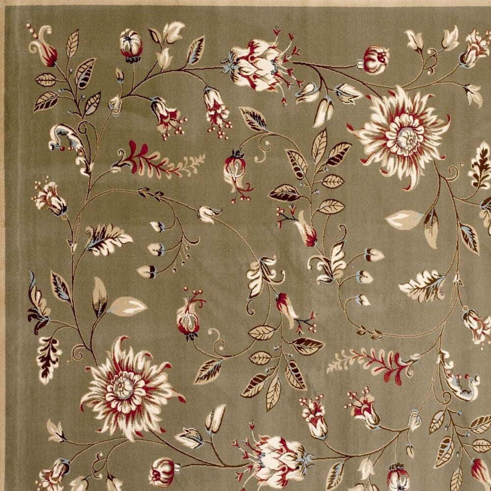 Safavieh Lyndhurst  3&#39;3&quot; x 5&#39;3&quot; Green and Multicolor Area Rug, , large