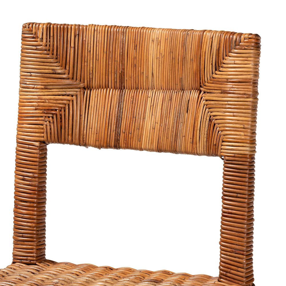 Baxton Studio Manrico Side Chair in Dark Brown and Natural (Set of 2), , large