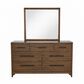 Riverside Furniture Calhoun 7-Drawer Dresser and Mirror in Whiskey Oak, , large
