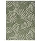 Nourison Garden Oasis GOA01 Green and Ivory 4" x 6" Indoor/Outdoor Area Rug, , large