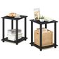 HOMLUX 2-Tier End Table in Americano and Black (Set of 2), , large