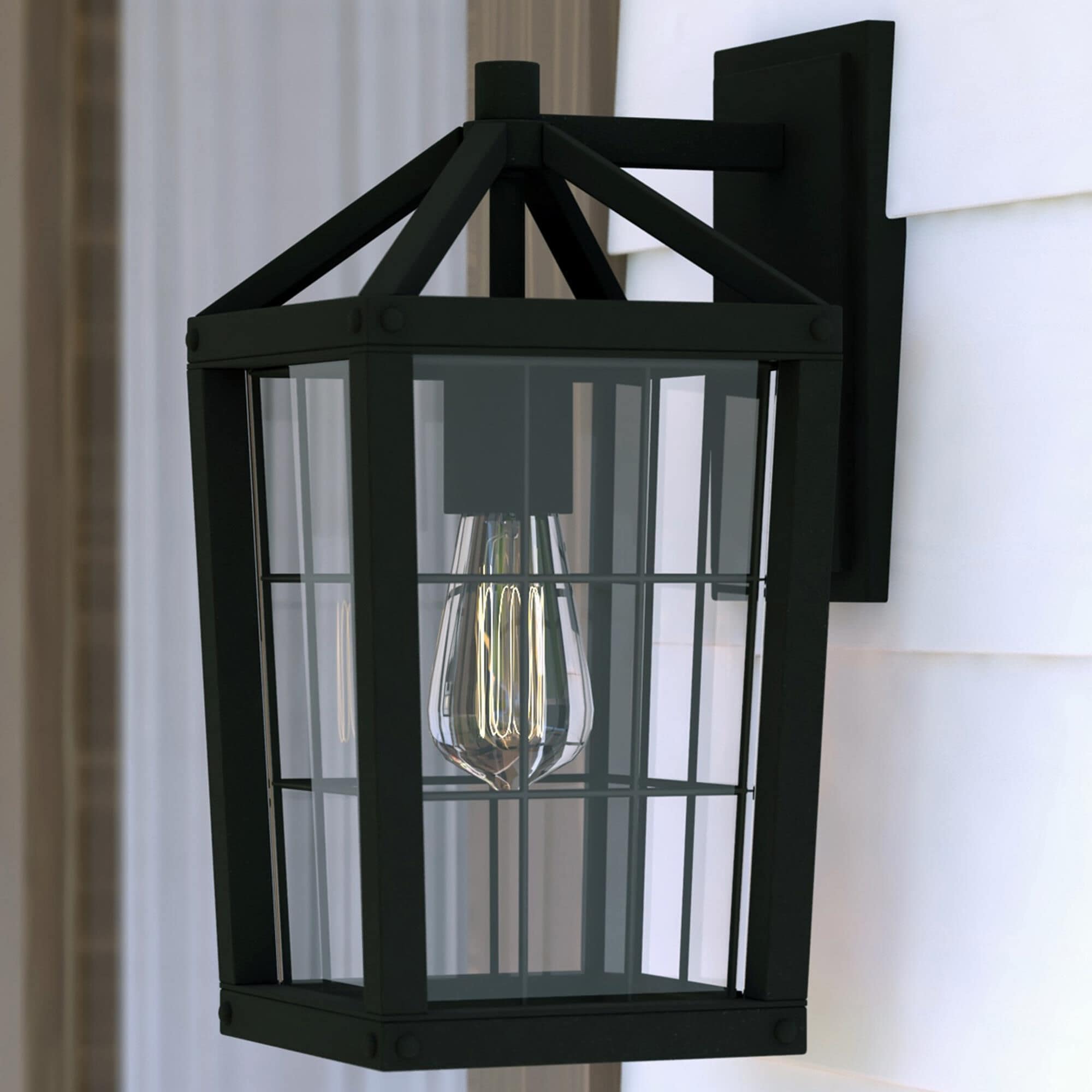Vaxcel Gage 1-Light Outdoor Wall Sconce in Volcanic Black