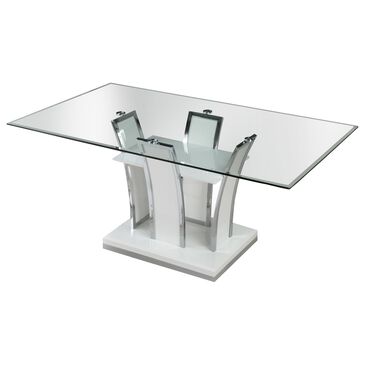 Furniture of America Andrade Dining Table in White - Table Only, , large