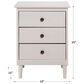 Walker Edison 3 Drawer Nightstand in White, , large