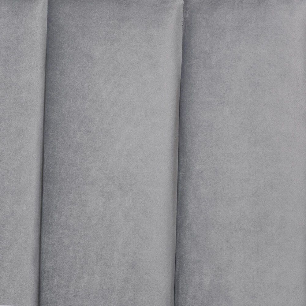 Baxton Studio Clare King Upholstered Panel Bed in Grey, , large