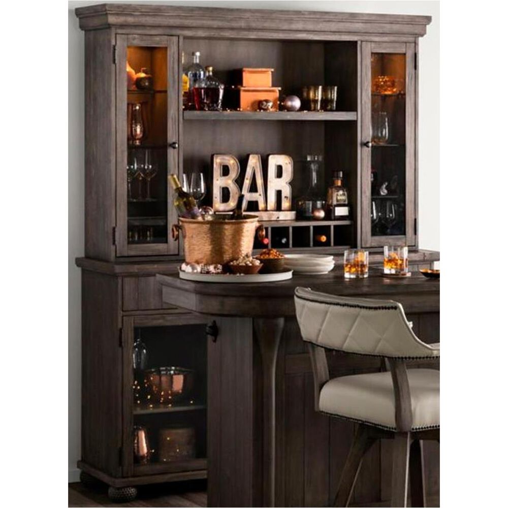 Radius PGA Back Bar and Hutch in Rustic Washed Gray, , large