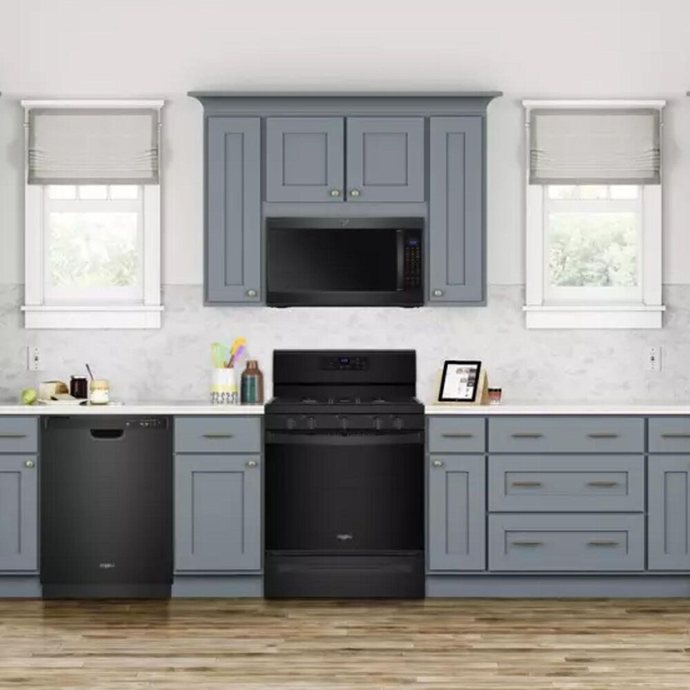 Whirlpool 5.0 Cu. Ft. Gas Range with Center Oval Burner in Black, , large