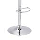 Ashley Adjustable Height Swivel Bar Stool with Black Cushion in Chrome, , large
