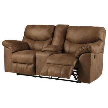 Signature Design by Ashley Boxberg Double Reclining Loveseat with Console in Bark, , large