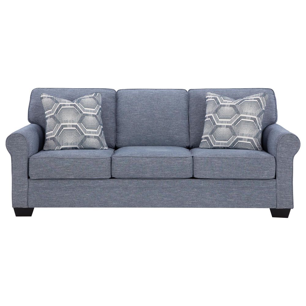Ashley Carissa Manor Stationary Queen Sofa Sleeper in Denim, , large