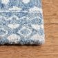 Safavieh Micro-Loop MLP502M 6" x 9" Blue and Ivory Area Rug, , large