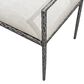 Furniture of America Lalia Metal Padded Upholstered Bench in Gun Metal, , large