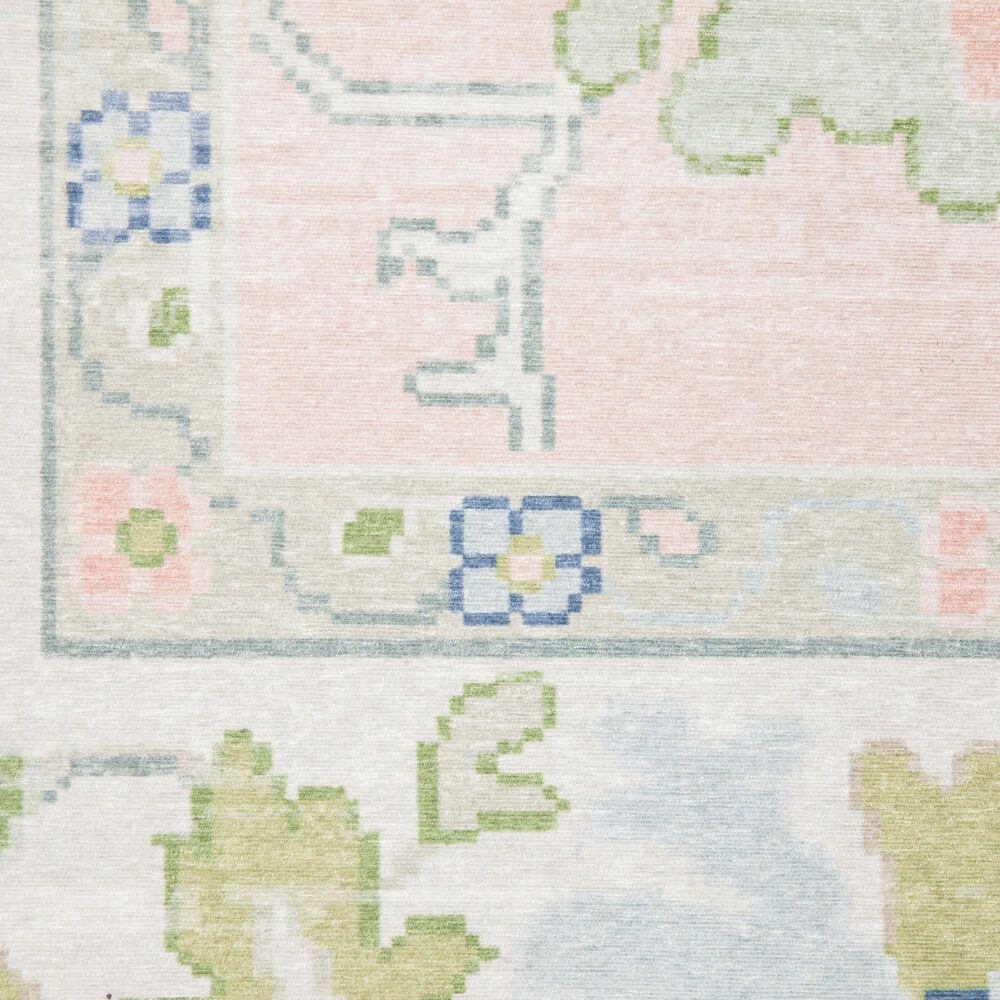 ROW by Oriental Weavers Addison Pink and Green 3'3" x 5' Area Rug, , large