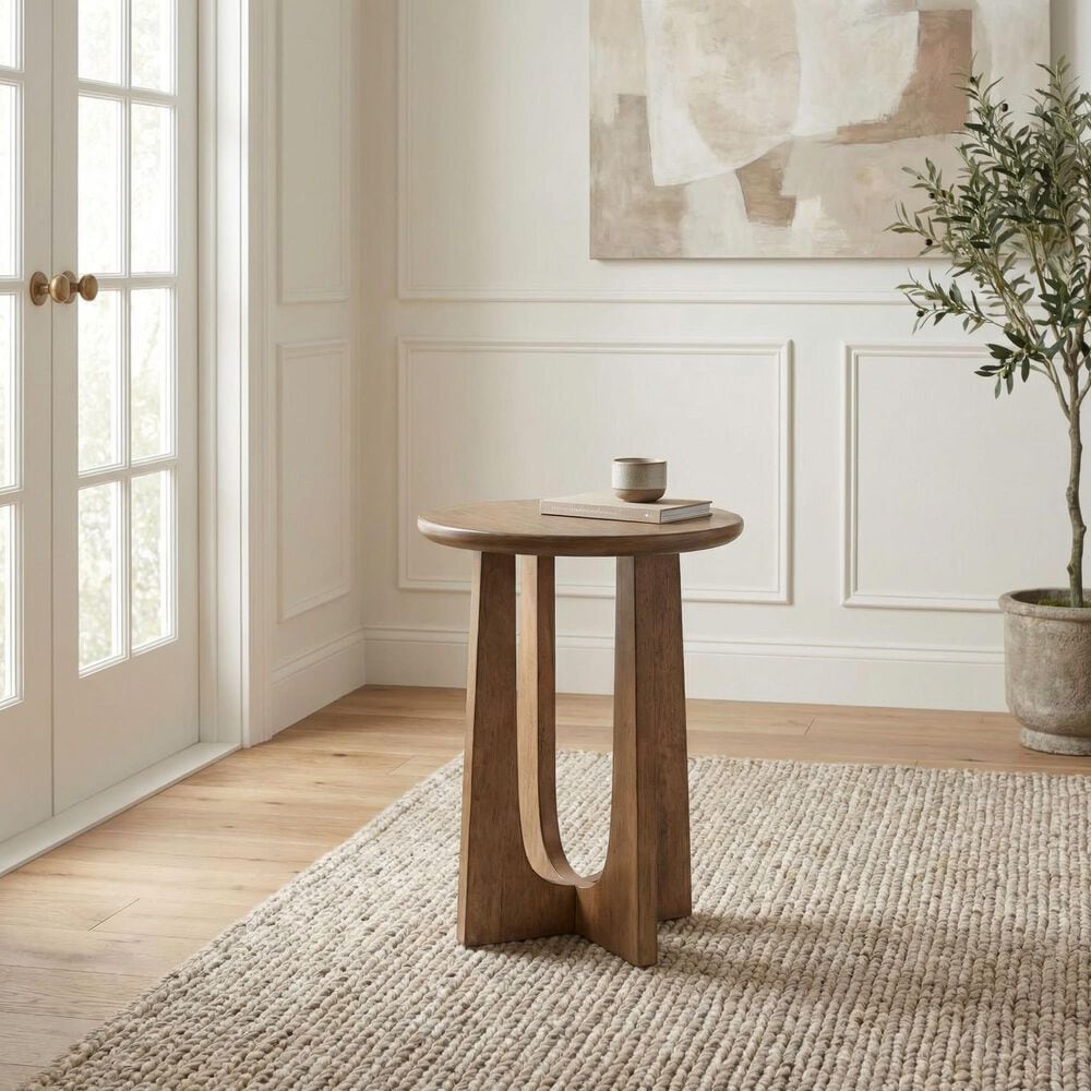 Belle Furnishings Bexley Chairside Table in Tuscan Brown, , large
