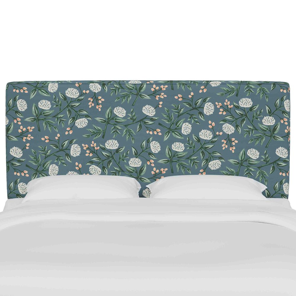 Skyline Furniture Elly King Headboard in Peonies Emerald, , large