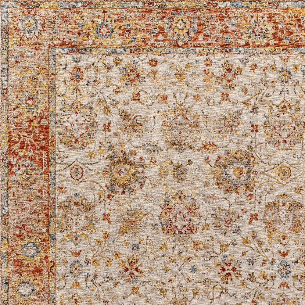 Surya Mona Lisa 2&#39;7&quot; x 4&#39; Light Sage, Tan, Mustard, Brick Red, Burgundy, Olive and Dark Blue Area Rug, , large