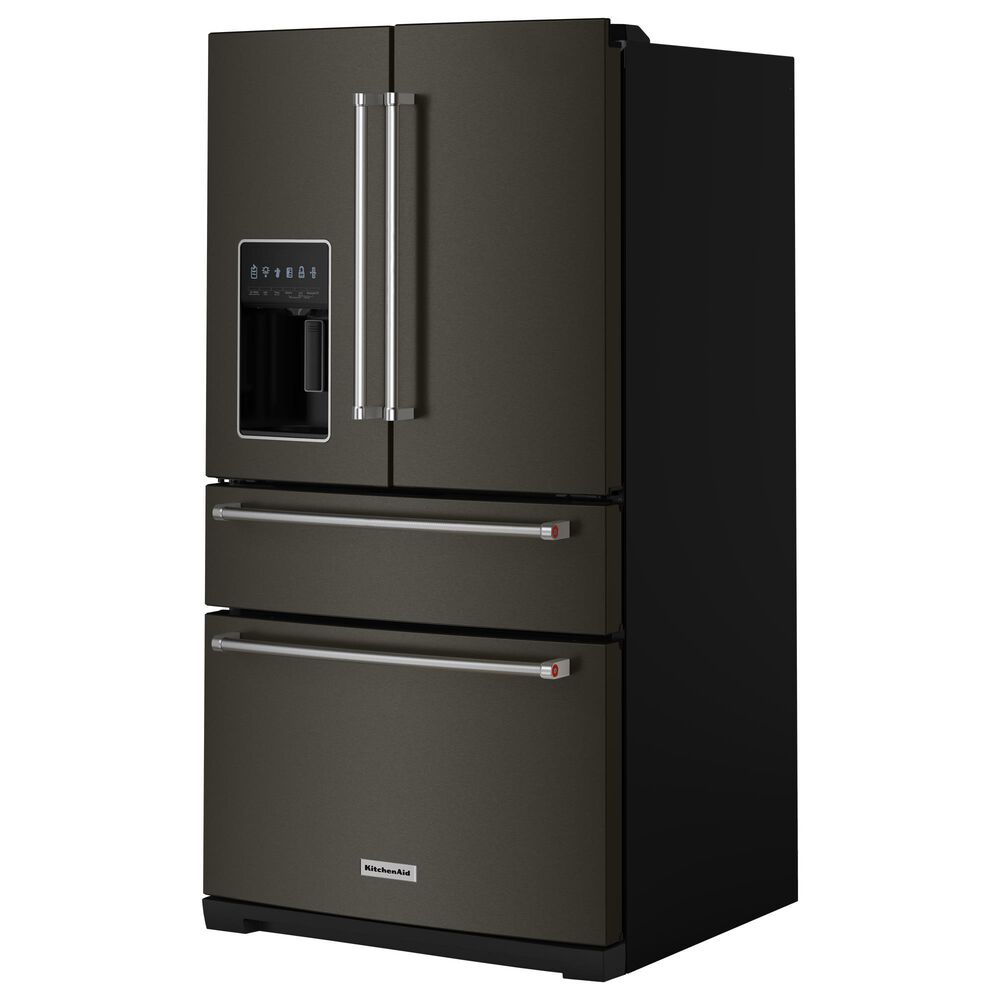 KitchenAid 26.2 Cu. Ft. French Door Refrigerator with Platinum Interior in Black Stainless Steel, , large