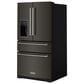 KitchenAid 26.2 Cu. Ft. French Door Refrigerator with Platinum Interior in Black Stainless Steel, , large
